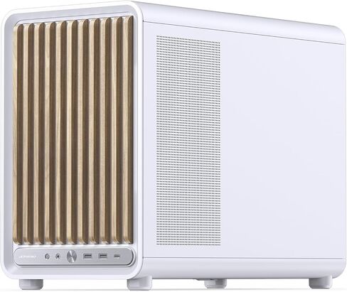 حافظة كمبيوتر JONSBO D33 Wood White Micro ATX، حافظة MATX عالية تدفق الهواء مع لوحة من الزجاج المقسى، 9 أوضاع للمروحة، توافق عالٍ، تدعم MATX BTF MB، وحدة معالجة الرسومات 435 مم/360AIO/172 مم، مبرد هواء ATX/SFX PSU، خشب in Kuwait