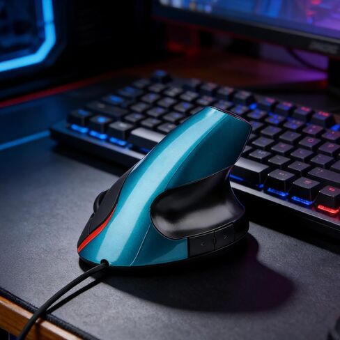 USB Ergonomic Vertical Wire Mouse, Wrist Simulation Design, Wired Vertical Ergonomic Mouse with 5 Programmable Buttons for Computer, Laptop(Purple) in Kuwait