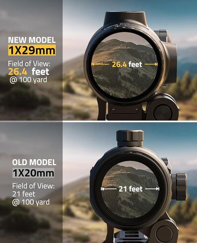 CVLIFE BearPower Solar Multi Reticle Red Dot and 5X Magnifier Combo، مكبر مدمج لتخفيف العين مقاس 3.14 بوصة، عدسة كبيرة 25 مم لحركة الحركة البصرية وتركيب سريع التحرير، شاهد مشترك مطلق مع الوجه إلى الجانب. in Kuwait