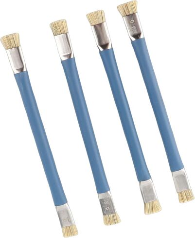 4PCS Antistatic Double End Brush Mobile Phone Repair Cleaning Tool, Insulating Hard Brush, Sturdy Material, 5.71 Inch Length (Blue) in Kuwait