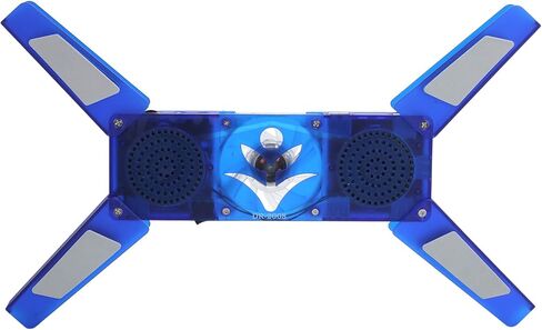 Foldable Laptop Cooling Pad with USB Hub and LED Lights, Low Noise Computer Cooler Fan with Built - in Stereo Speakers, Adjustable Blue LED Display for Notebook Heat in Kuwait