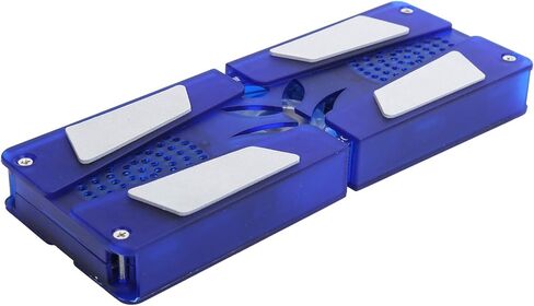 Foldable Laptop Cooling Pad with USB Hub and LED Lights, Low Noise Computer Cooler Fan with Built - in Stereo Speakers, Adjustable Blue LED Display for Notebook Heat in Kuwait