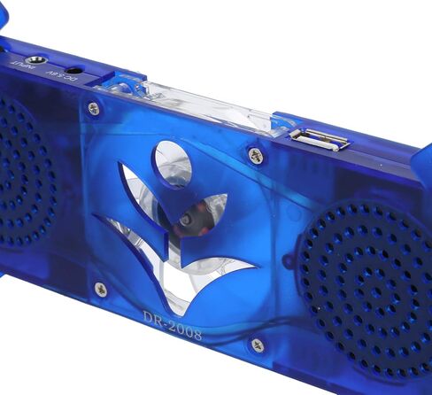 Foldable Laptop Cooling Pad with USB Hub and LED Lights, Low Noise Computer Cooler Fan with Built - in Stereo Speakers, Adjustable Blue LED Display for Notebook Heat in Kuwait