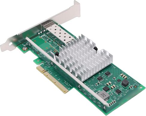 بطاقة الشبكة Gugxiom 10GB PCIe X8 Ethernet Fiber NIC، منفذ SFP Plus فردي مع شريحة 82599 X520SR1، لخادم Linux VMware in Kuwait