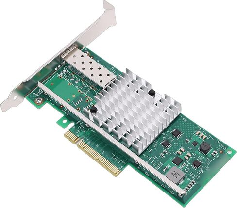 بطاقة الشبكة Gugxiom 10GB PCIe X8 Ethernet Fiber NIC، منفذ SFP Plus فردي مع شريحة 82599 X520SR1، لخادم Linux VMware in Kuwait