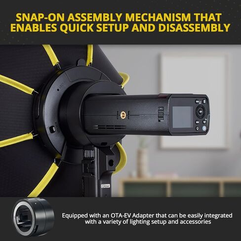 Glow ParaSnap PS-B24K صندوق سوفت بوكس ​​مثمن مقاس 24 بوصة لـ Flashpoint eVOLV 200 و200 Pro Light in Kuwait