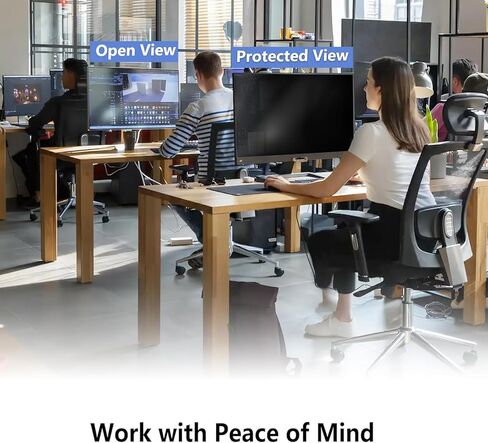 27 Inch Computer Privacy Screen Filter Removable Hanging Design Anti Blue Light Protection for 26-27 Inch 16:9 Widescreen Displays with PET Material Private Viewing from 60 Angle in Kuwait