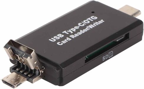 قارئ بطاقة SD USB ذكر 3 في 1، كاتب قارئ بطاقة ذاكرة OTG للهواتف الذكية والكمبيوتر المحمول والتوصيل والتشغيل in Kuwait
