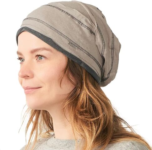 CHARM Slouchy Linen Beanie Hat - Mens Lightweight Knit Hat Womens Baggy Summer Slouch in Saudi Arabia