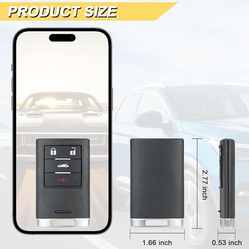 استبدال Vurkcy Key Fob لسيارة Chevy Corvette 2008-2013 بجهاز التحكم عن بعد للدخول بدون مفتاح، M3N5WY7777A، 4 أزرار in Kuwait