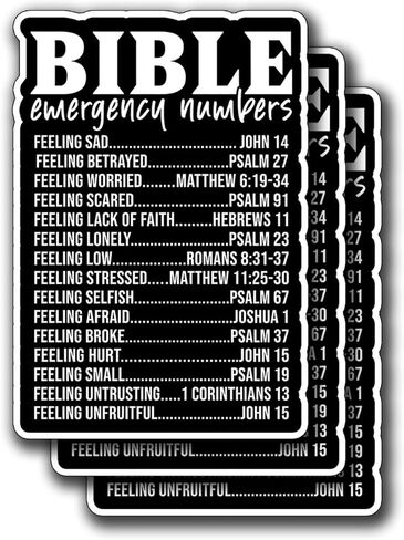 (3pcs) Bible Sticker Christian Bible Verse Jesus Vinyl Decal Motivation Inspirational Stickers for Tumbler Books Laptops Phone Water Bottles Gifts Size 3"x2" in Kuwait
