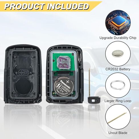 استبدال Vurkcy Key Fob لـ 2015-2021 Toyota Tacoma/ 19-21 سيكويا تندرا/ 16-18 لاند كروزر/ 17-19 هايلاندر/ 20-21 4Runner جهاز تحكم عن بعد للدخول بدون مفتاح للسيارة، HYQ14FBA، 3 أزرار in Kuwait