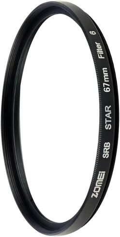 Zomei 67mm Star-Effect Cross Starburst Twinkle + 6 Points Star Filter for Canon Nikon Lens in Kuwait