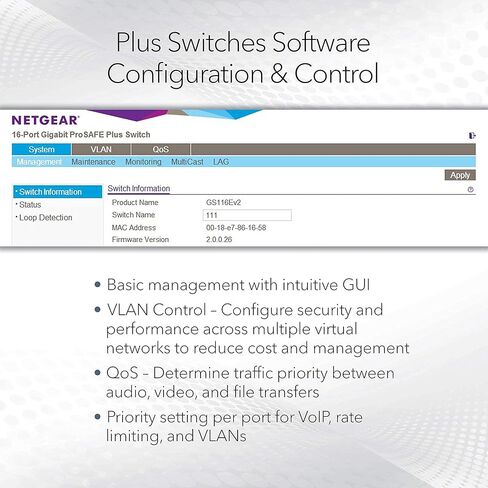 محول NETGEAR 12-Port 10G Multi-Gigabit Plus (XS512EM) - مُدار، مع 2 x 10G SFP+، سطح المكتب أو حامل على حامل، وحماية محدودة مدى الحياة (متجدد) in Kuwait