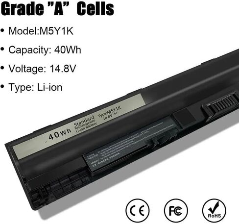 بطارية 40WH 14.8V M5Y1K متوافقة مع Dell Inspiron 14 15 17 5000 3000 Series 5559 5558 3551 3451 3558 i3558 3567 5755 5756 GXVJ3 HD4J0 WKRJ2 VN3N0 HD4J0 991XP P51F P52F P64G P63F P47F in Kuwait