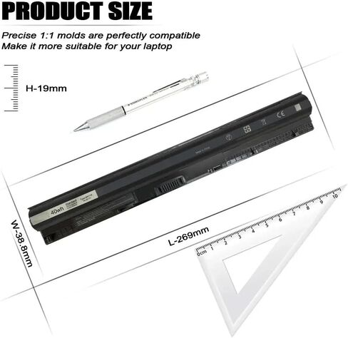 بطارية 40WH 14.8V M5Y1K متوافقة مع Dell Inspiron 14 15 17 5000 3000 Series 5559 5558 3551 3451 3558 i3558 3567 5755 5756 GXVJ3 HD4J0 WKRJ2 VN3N0 HD4J0 991XP P51F P52F P64G P63F P47F in Kuwait