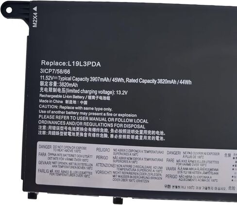 بطارية كمبيوتر محمول L19L3PDA متوافقة مع Lenovo Thinkbook 14 G2 15 G2 Itl are 14 G3 15 G3 Acl Itl Series L19C3PDA L19D3PDA L19L3PDA L19M3PDA SB10Z21208 5B10Z21202 5B10Z21197 SB10Z21196 - 11.52 فولت 45 وات في الساعة in Kuwait