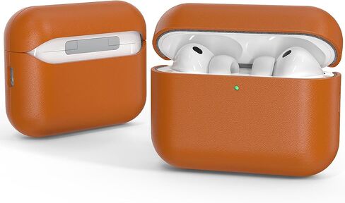Leather AirPods Pro 3 Case Handcrafted Vintage Genuine Leather AirPods Pro 3 Protective Cover All-Around Shockproof Protection AirPods Pro 3 Pro Protective Sleeve in Saudi Arabia