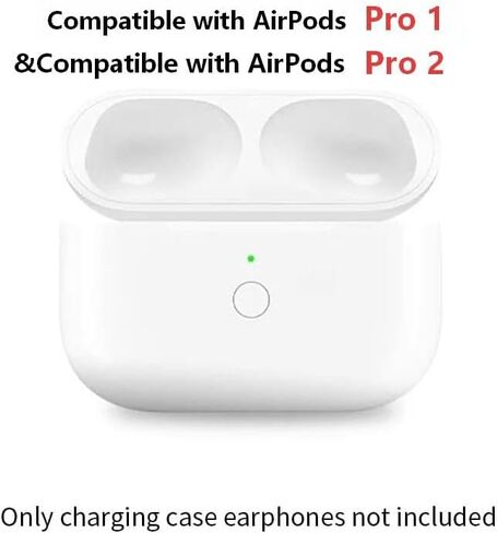 Replacement Charging Case for AirPods Pro 1 & 2 (A2190/A2084/A2083/A2968/A2700/A3047/A3048/A3049/A2931/A2698/A2699) – Lightning & Qi Wireless Charging – Bluetooth Pairing Button – Case Only in Kuwait