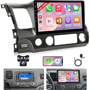 Car Radio for Honda Civic 2006 2007 2008 2009 2010 2011 with Apple Carplay Android Auto 2+32GB 10.1" Touch Screen Stereo for Honda Civic with in-Dash GPS, WiFi, BT, DSP, Backup Camera, MIC in Saudi Arabia