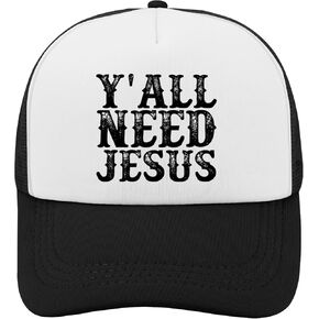 Y'all Need Jesus Hat Trucker Hats Women Vintage Mesh Cap for Fall in Saudi Arabia