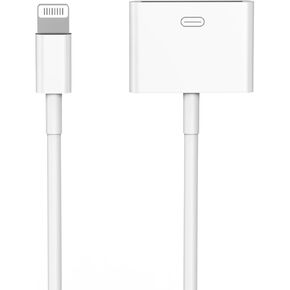 Lightning to 30 Pin Female Adapter for iPhone, [Apple MFi Certified] 8 Pin to 30 Pin Charging and Data Transfer Converter for iPhone 14 13 12 11 Xs X 8 7 6 5 4 iPad iPod - No Audio Support(White) in Saudi Arabia