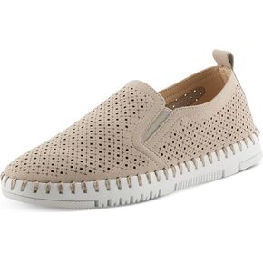 PATRIZIA Surfie Women's Slip-On Shoes – Perforated Microfiber with Leather Insole, Flexible Rubber Sole, and 1" Heel for All-Day Comfort in Saudi Arabia