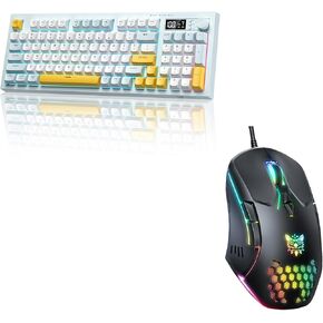 Tri-Mode Wireless Keyboard and Wired PC Gaming Mouse in Saudi Arabia