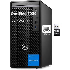 كمبيوتر مكتبي للأعمال Dell OptiPlex 7020 7000 Series Tower Business، Intel 6-Core i5-12500 (Beat i7-11700)، ذاكرة الوصول العشوائي DDR5 سعة 64 جيجابايت، 1 تيرابايت PCIe SSD، DVDRW، محول WiFi، RJ-45، HDMI، DisplayPort، Windows 11 Pro in Kuwait