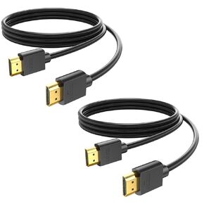 كابل HDMI قصير 2 قدم 2 حزمة، 4K HDMI إلى كابل HDMI 2FT متعدد الحزمة، سلك HDMI 2.0 نحيف 2 قدم مرن مع 4K عند 60 هرتز، 2K عند 165/144 هرتز، HDCP 2.2، HDR، ARC & CL3 مُصنف | للكاميرا، الكمبيوتر المحمول، الشاشة، التلفزيون، مكبرات الصوت in Kuwait