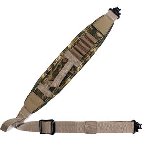 HUNTPAL Two Point Rifle Sling with Quick-Grab Handle and 5 Rifle Cartridge Shell Holders, Tactical Sling with Quick Adjustment Slider and Swivels, Neoprene Padded 1.25" Nylon Webbing Shoulder Strap in Saudi Arabia