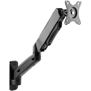 Fully Adjustable Gas Spring Monitor Mount Holds 2.2-19.8Lbs, Wall Mounted Single Monitor Arm for Max 32 Inch Screens, 75X75Mm/100X100Mm, Black Monitors Arm in Kuwait