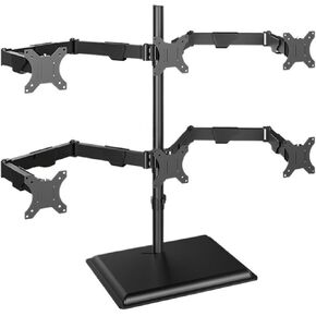 Monitor Arms 6 Monitor Mount Desk Stand, Height Adjustable Steel with Full Articulation Arm for Most 17-32" Monitors, Holds Up to 19.8Lbs Per Desk Accessories in Kuwait