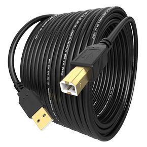 USB A to USB 2.0 B Printer Cable Designed for HP Epson Canon Brother Dell Lexmark Xerox Samsung Oki USB Midi Cable for Scanner/Midi Keyboard/Digital Piano/DAC Decoders and More-15FT in Kuwait