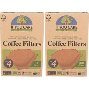 If You Care # 4 Cone Shaped Unbleached All Natural Compostable Coffee Filters, 100 Count (Pack of 1), Chlorine Free in Saudi Arabia