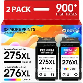 خرطوشة حبر PG-275XL CL-276XL بديلة لخراطيش الحبر Canon 275 و276 PG275 CL276 275XL 276XL لطابعة PIXMA TR4722 TR4720 TR4700 TS3522 TS3520 TS3722 TS3720 (عبوتان) in Kuwait