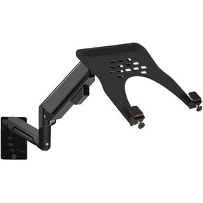Monitor Arms Wall Mount Monitor Arm with Laptop Tray, Aluminum Gas Spring Full Motion Fits Max 32 Inch, 19.8 Lbs Screens/ 10-17" Desk Accessories,White in Kuwait