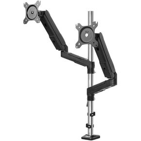 Ergonomic Full Motion Dual Monitor Arm Desk Mount,15-27Inch Dual Monitor Mount with C-Clamp and 75/100Mm, Max 14.3 Lbs Each Arm Monitors Arm,70cm in Kuwait