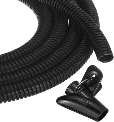 MECCANIXITY 1/2 Inch 50ft Split Wire Loom Tubing, Flexible Cord Protectors with Installation Tool Cable Management Sleeve Conduits Cover for Office Home Electrical Automotive Wires, Orange in Saudi Arabia