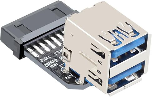 USB 3.0 Front Panel Socket 19PIN / 20PIN Connector to USB 3.0 Vertical Header Male Extension Adapter Motherboard Adapter Accessories in Kuwait
