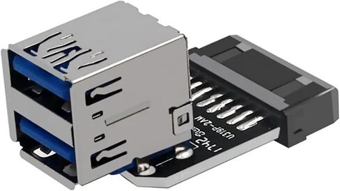 USB 3.0 Front Panel Socket 19PIN / 20PIN Connector to USB 3.0 Vertical Header Male Extension Adapter Motherboard Adapter Accessories in Kuwait