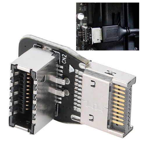 محول USB 3.2 من النوع E - محول كوع رأس اللوحة الأم بزاوية 90 درجة للوحة الأمامية USB3.1 بسرعة 10 جيجابت في الثانية in Kuwait