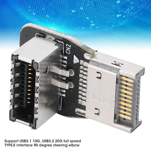 محول USB 3.2 من النوع E - محول كوع رأس اللوحة الأم بزاوية 90 درجة للوحة الأمامية USB3.1 بسرعة 10 جيجابت في الثانية in Kuwait