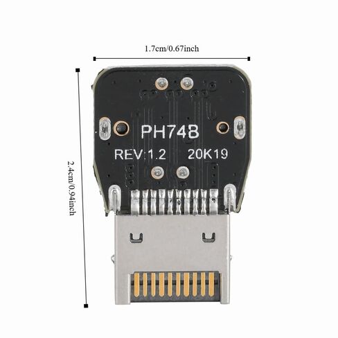 محول USB 3.2 من النوع E - محول كوع رأس اللوحة الأم بزاوية 90 درجة للوحة الأمامية USB3.1 بسرعة 10 جيجابت في الثانية in Kuwait