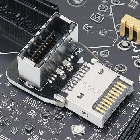 محول USB 3.2 من النوع E - محول كوع رأس اللوحة الأم بزاوية 90 درجة للوحة الأمامية USB3.1 بسرعة 10 جيجابت في الثانية in Kuwait