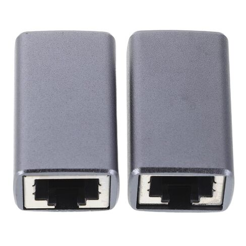 Veemoon 2pcs Aluminum Shell Rj45 Ethernet Cable Adapter Female to Female Coupler Network Inline Connector Shielded Ethernet Extender for Home and Office Networking in Kuwait