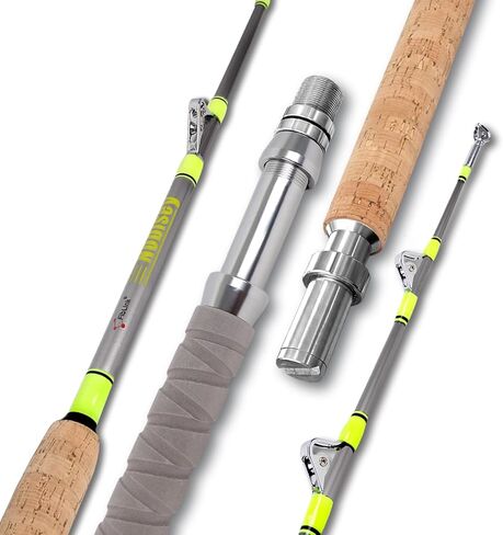Fiblink 2-Piece Saltwater Trolling Rod، 6FT Big Game Roller Rod، Deep Dropper Fishing Pole in Kuwait