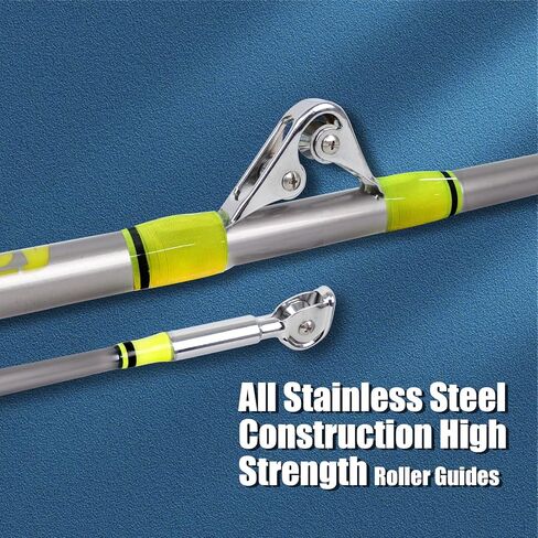 Fiblink 2-Piece Saltwater Trolling Rod، 6FT Big Game Roller Rod، Deep Dropper Fishing Pole in Kuwait