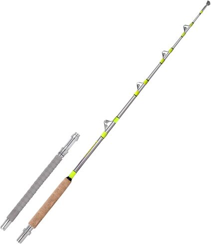 Fiblink 2-Piece Saltwater Trolling Rod، 6FT Big Game Roller Rod، Deep Dropper Fishing Pole in Kuwait