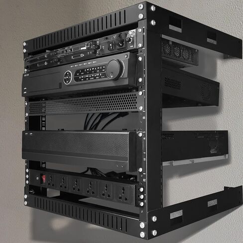RIVECO 15U Cabinet 19" Wall Mount Shelf Network Rack Deep 2 Post Open Frame Firm Constructed for Internet/Server/AV/Home Equipment/Patch Panel & M6 Screws 50 Sets in Kuwait